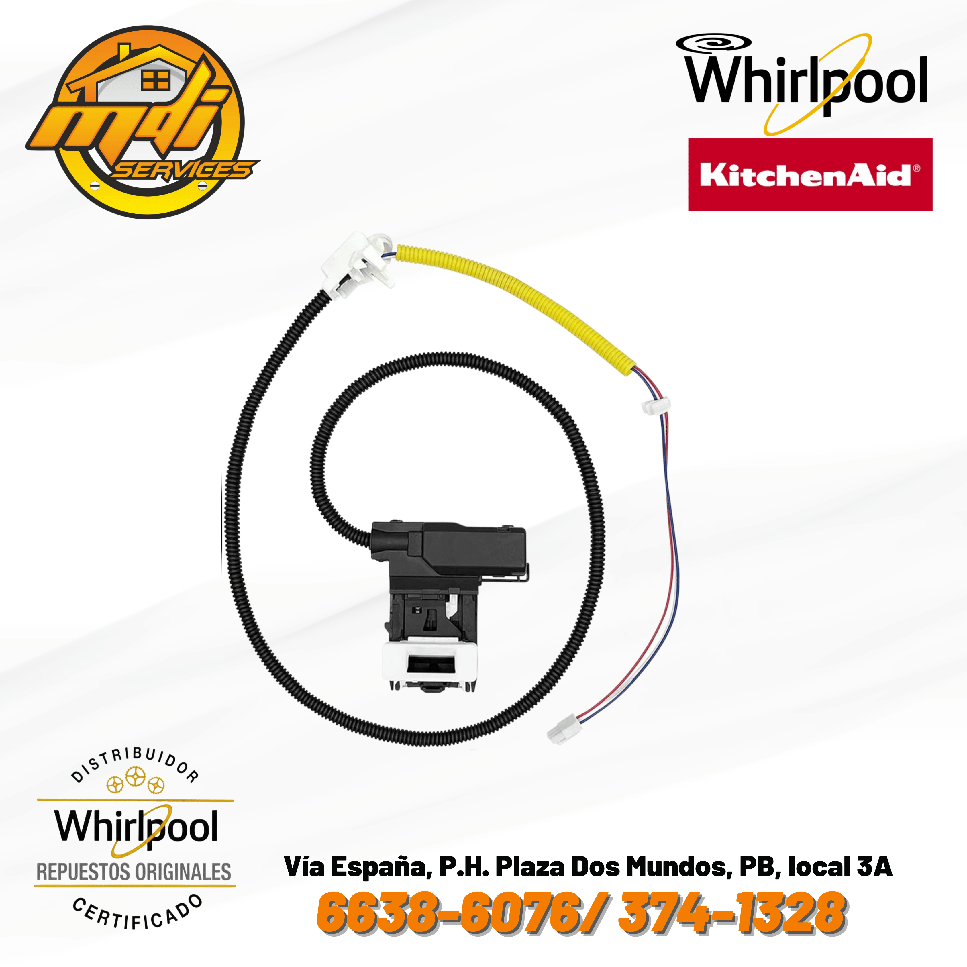 SWITCH DE PUERTA LAVADORA WHILPOOL ORIGINAL FSP W11307244 W10682535 W10838613